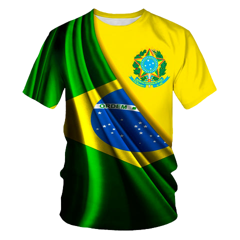 Camisa do Brasil Estilizada  New Fashion Brazil - Tudo de Brasil